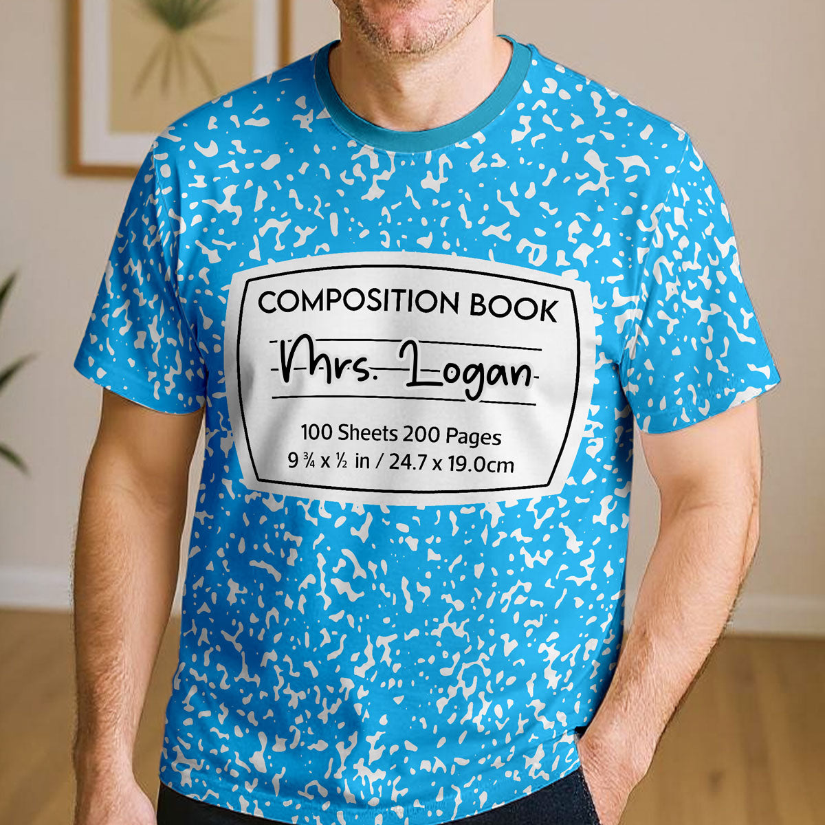 Notebook Theme Composition Book Personalized Group Matching Shirt, Halloween Costume For Teachers