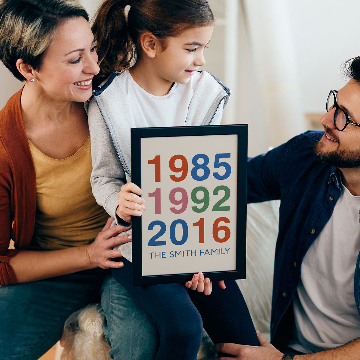 Custom Years Family Home Decor Typography Wall Art Personalized Poster | Gift For Family
