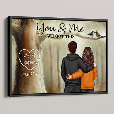 Couple Names Carved On Tree Of Love Personalized Poster, Heartfelt Gift For Couple, For Him, For Her, Boyfriend, Girlfriend, Husband, Wife