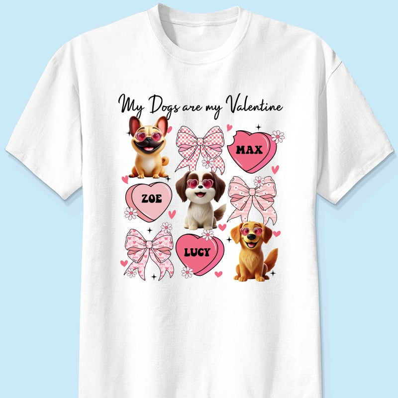 My Dogs Are My  Coquette Cute Cartoon Dog  Gift For Dog Lover Personalized Shirt