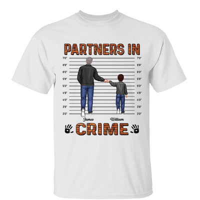 Partners In Crime Dad Grandpa Kids Punch Hands Personalized Shirt
