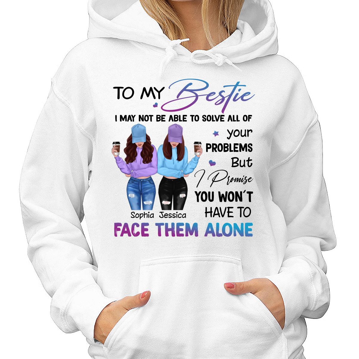 Front View Besties To My Bestie Gift For Best Friends Personalized Shirt