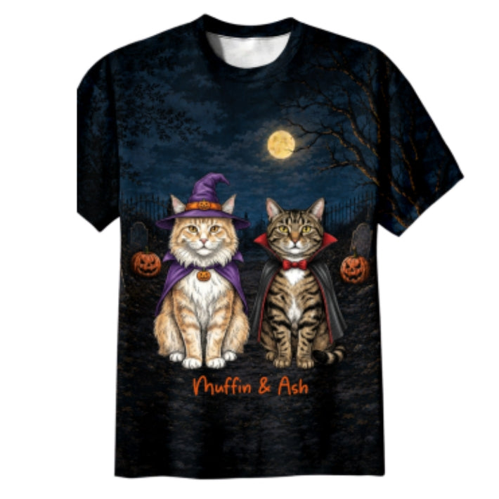 Halloween Dog Cat Custom Photo - Personalized Shirt - Funny Halloween Costume For Dog Cat Lovers