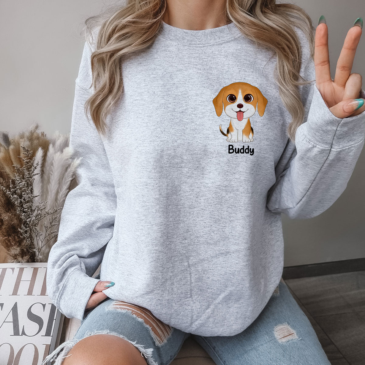 In My Dog Mom Era Cute Dogs Personalized Double Sided Sweatshirt