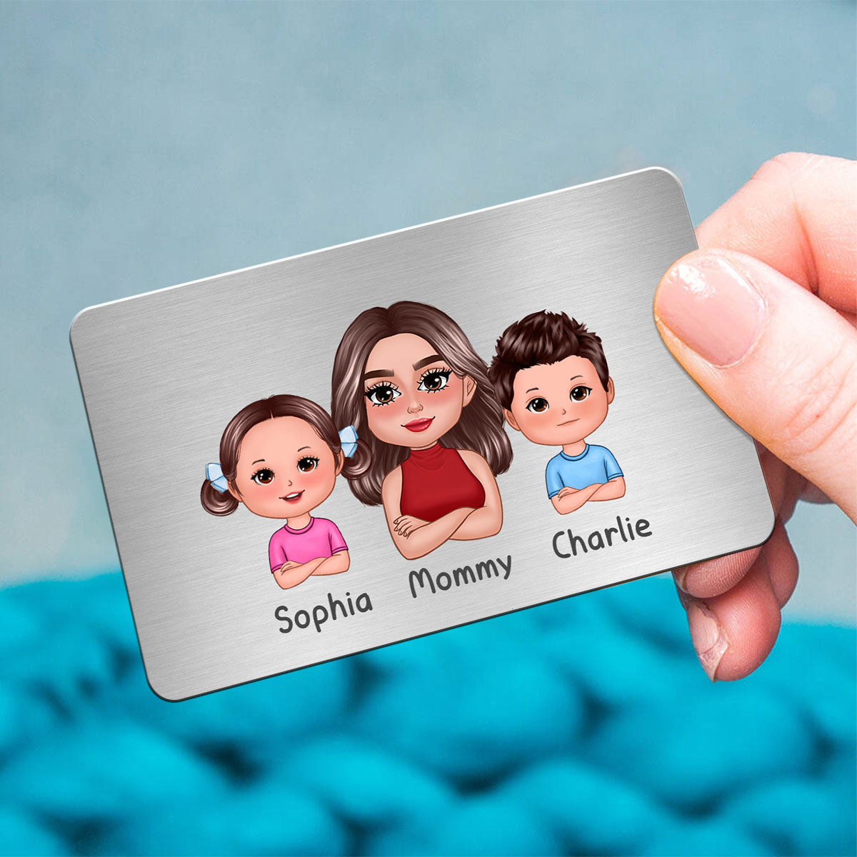 A Little Reminder From Family Gift For Dad Wallet Keepsake Personalized Metal Wallet Card