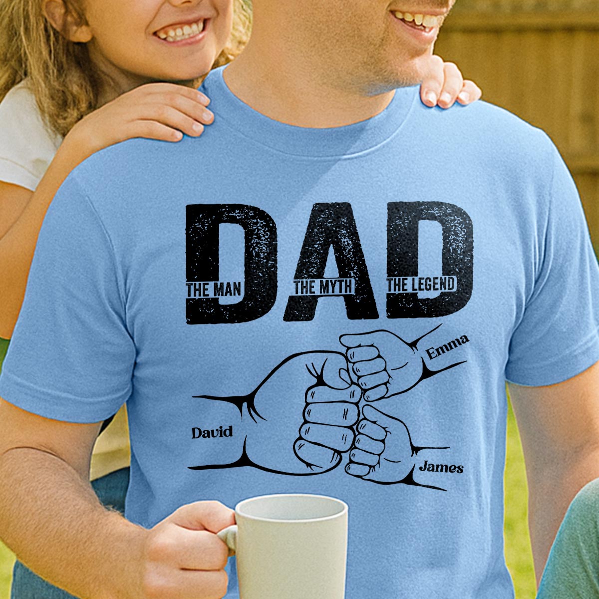 Dad The Man The Myth The Legend Fist Bump Personalized Shirt