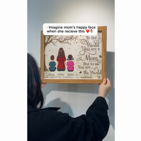 To Us You Are The World - Personalized Poster - Heartfelt Gift For Dad, Mom
