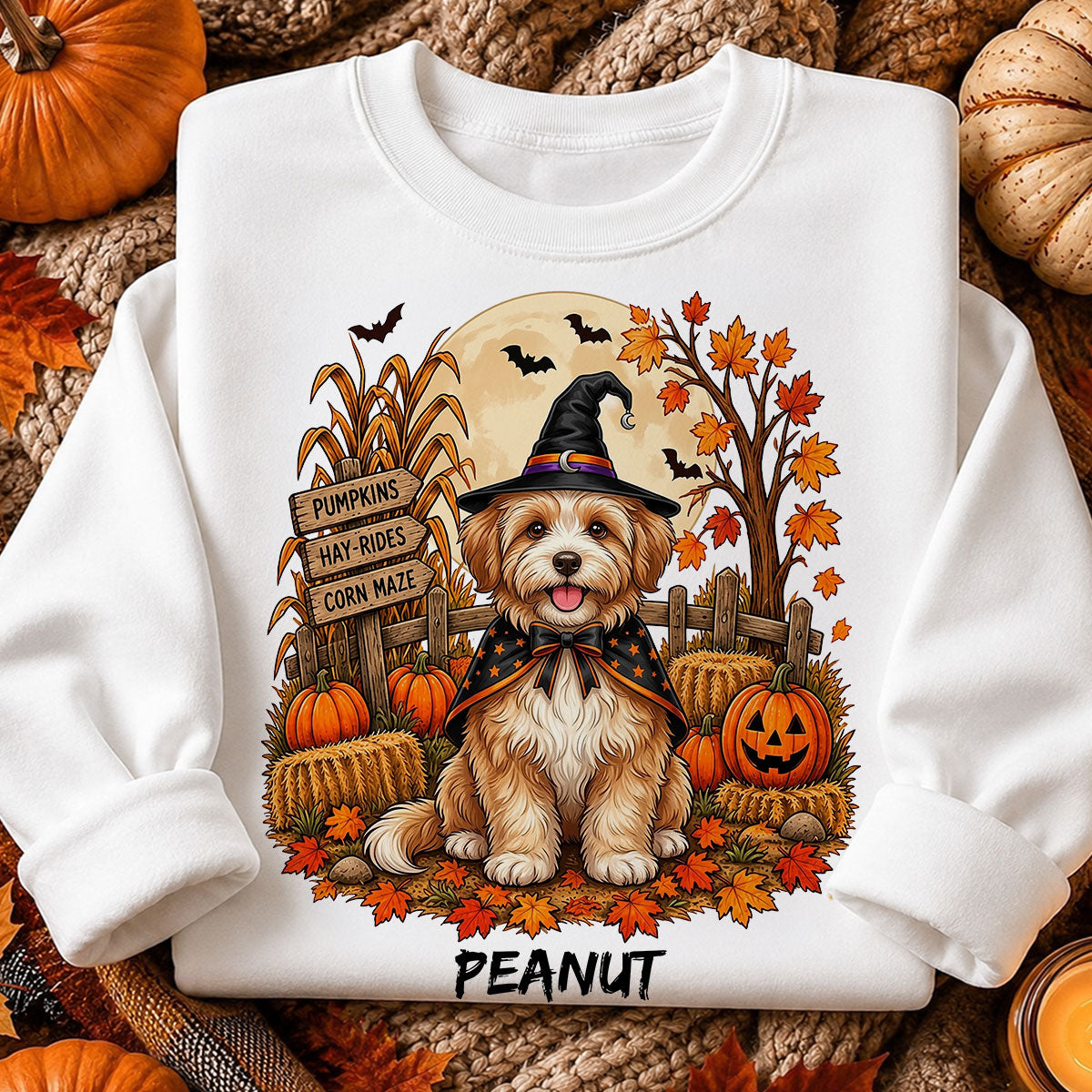 Halloween Dog Cat Upload Photo - Personalized Shirt - Halloween Gift For Dog Lovers, Cat Lovers