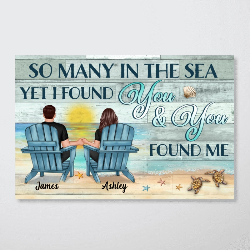 I Found You & You Found Me Personalized Poster, Couple Gift for Him Her