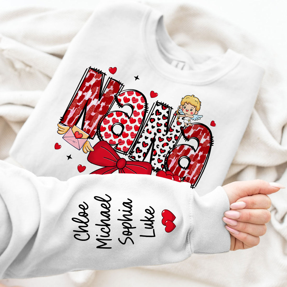 Grandma  Personalized Sleeve Printed Sweatshirt,  Gift For Grandma