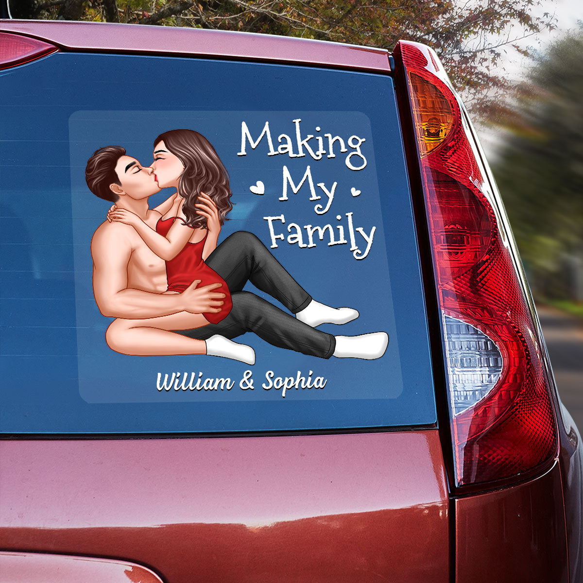 Funny Making My Family Sexy Couple Decor On Car Fridge Window Personalized Decal