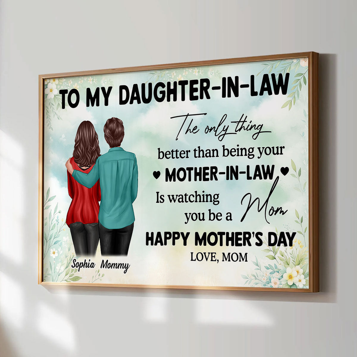 To My Daughter-In-Law Happy Mother's Day Personalized Poster, Gift For Daughter-In-Law