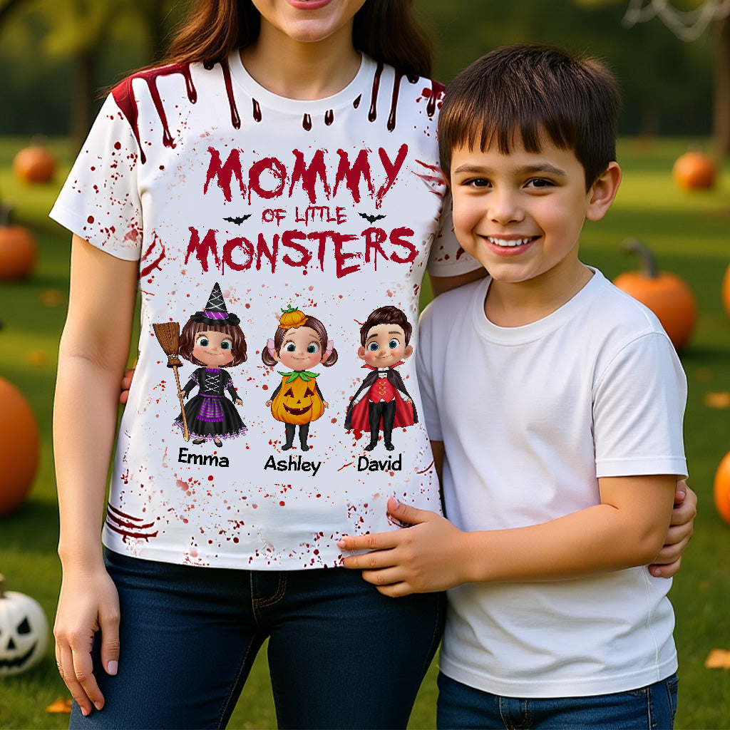Halloween Grandma Mommy Daddy Grandpa Of The Monsters Cute Kids Personalized Shirt