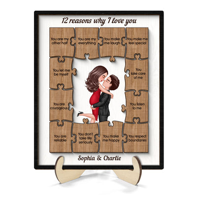 The Reasons Why I Love You  Gift For Him For Her Personalized 2-layer Wooden Plaque