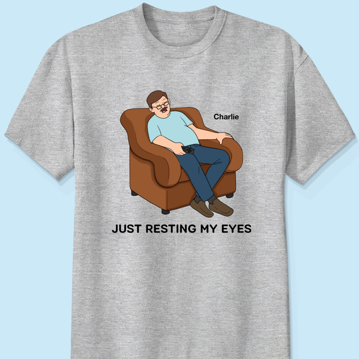 Just Resting My Eyes Dad Grandpa Asleep Funny Father‘s Day Gift Personalized Shirt