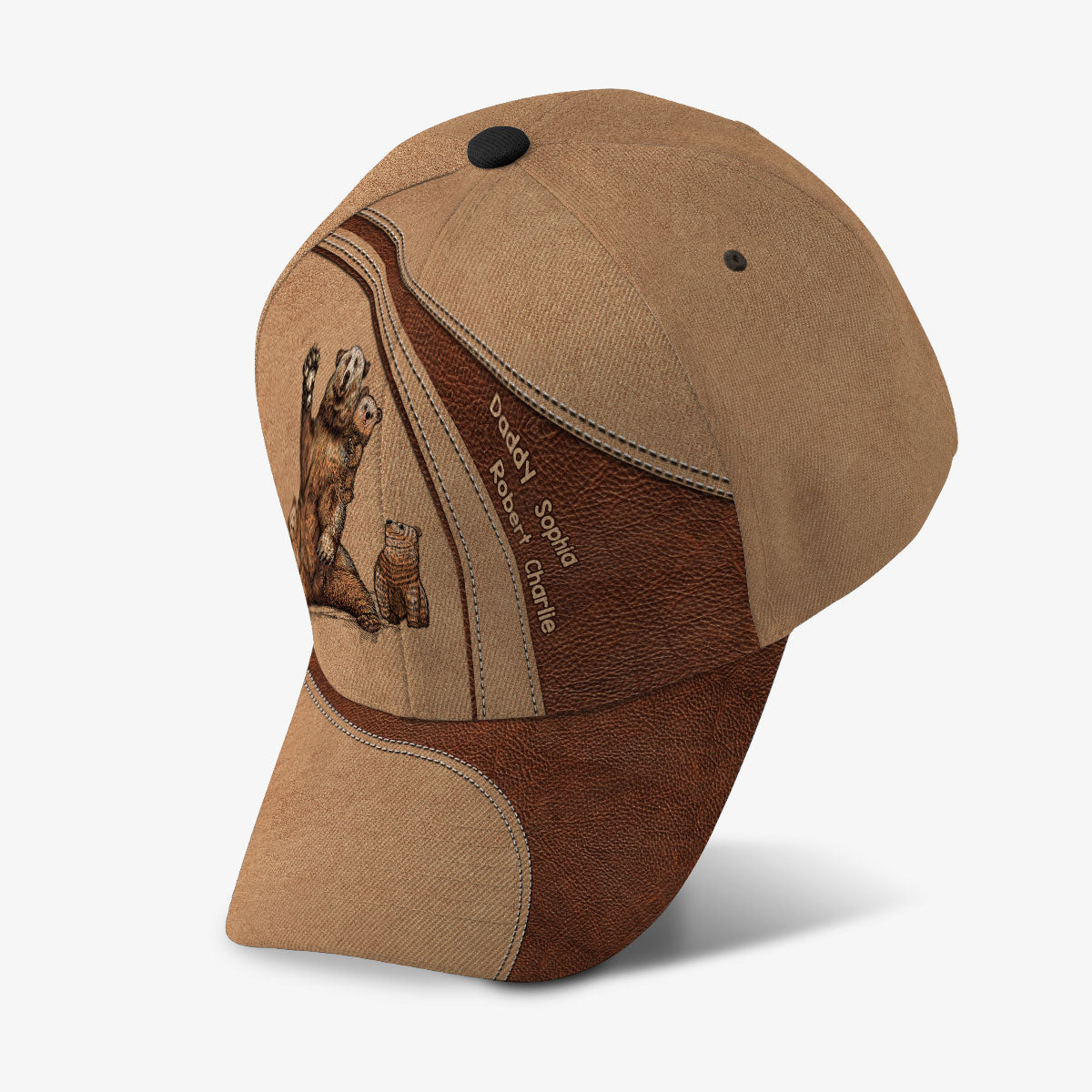 Papa Bear Personalized Classic Cap, Gift For Grandpa, Gift For Him