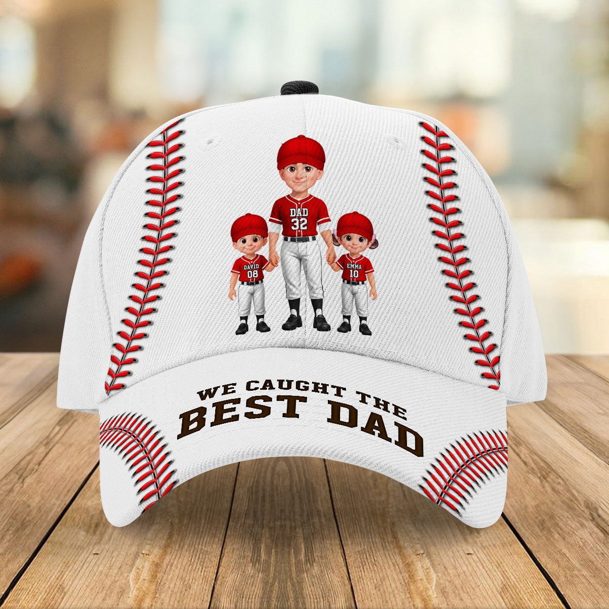 We Caught The Best Baseball Dad - Personalized Classic Cap - Father's Day Gift For Baseball Dad, Husband