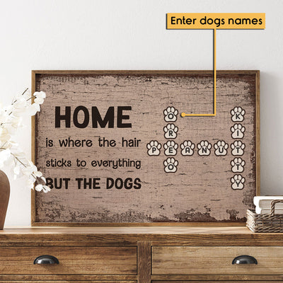 Home Is Where The Air Sticks To Everything But The Dog Crossword Puzle Personalized Poster