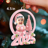Baby Photo Beside Christmas Tree 2025 - Personalized Acrylic Ornament - Unique Christmas Gift For New Parents, Newborn Keepsake