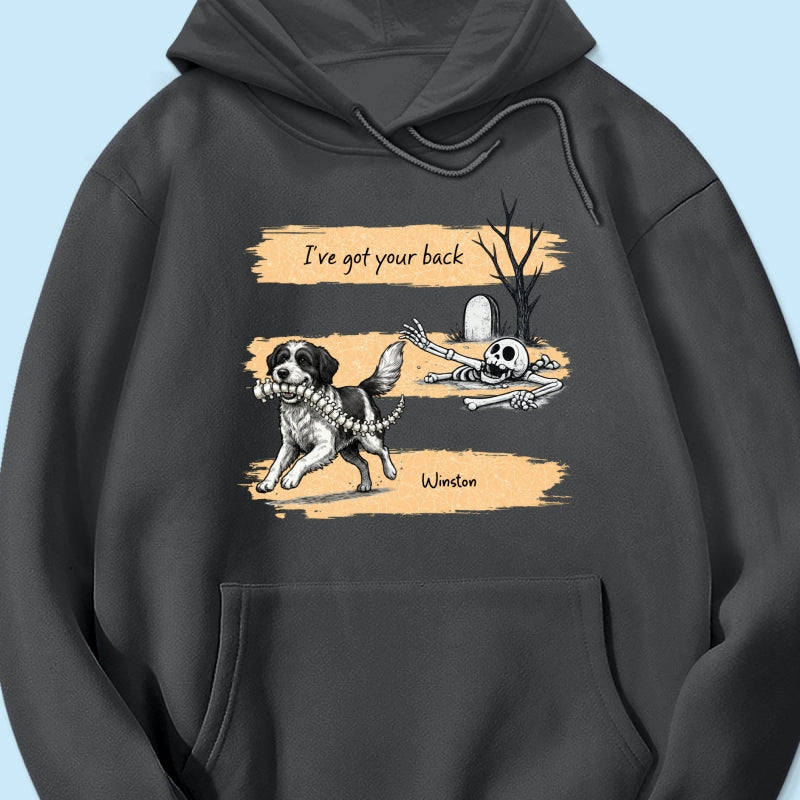 Well Shit Dog Stealing Backbone From Custom Photo - Personalized Shirt - Funny Halloween Costume For Dog Lovers