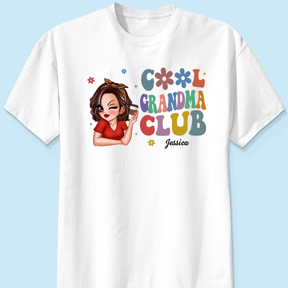 Cool Grandma Club Beautiful Woman Personalized Shirt