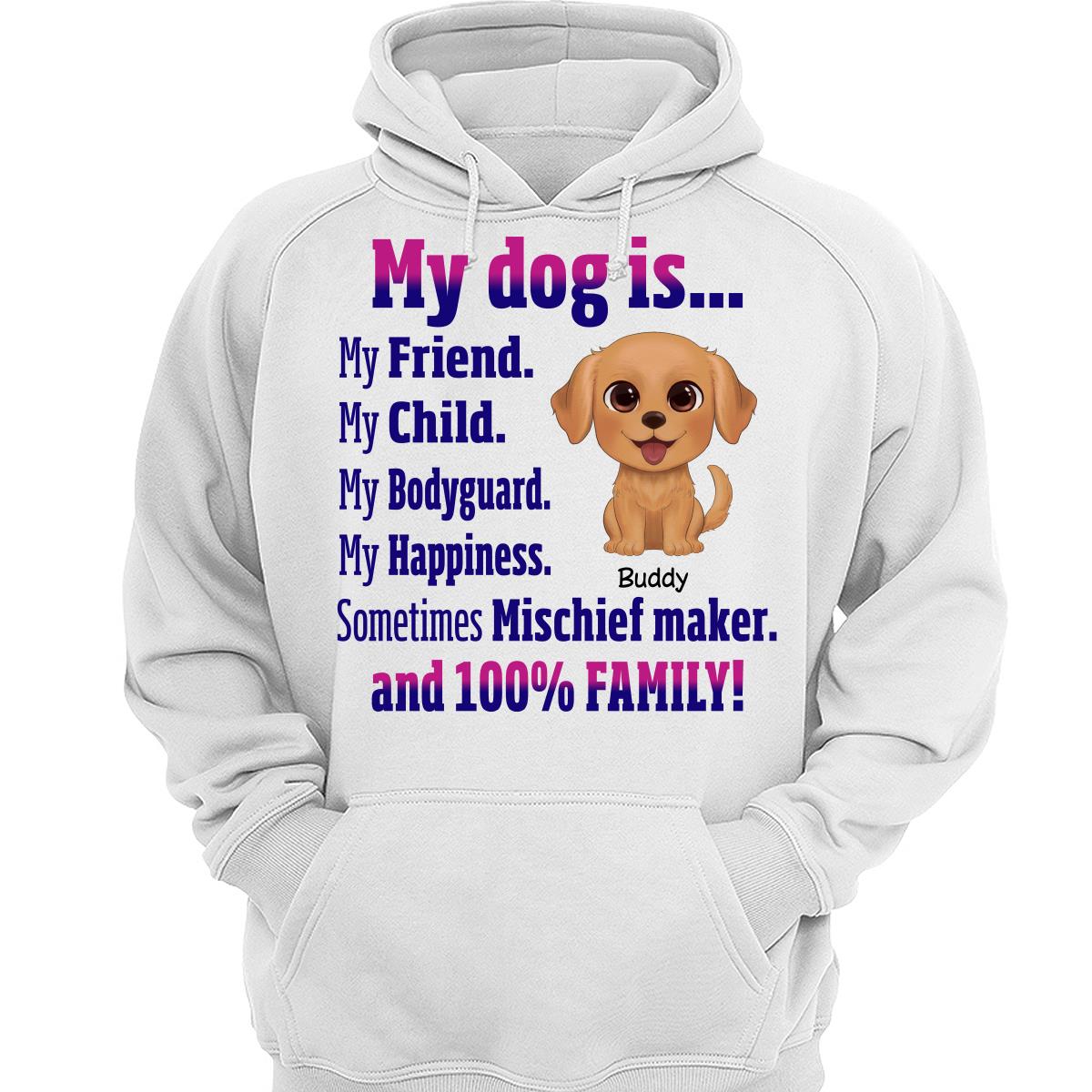 Watercolor Cute Dogs My Dog Is My Family Personalized Shirt