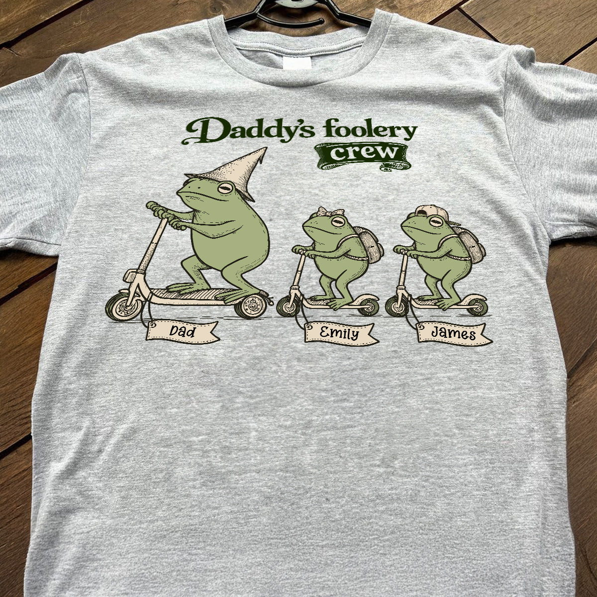 Off To Commit Dad Foolery Cottagecore Frog Dad & Kids - Personalized Shirt - Funny Father's Day Shirt For Husband