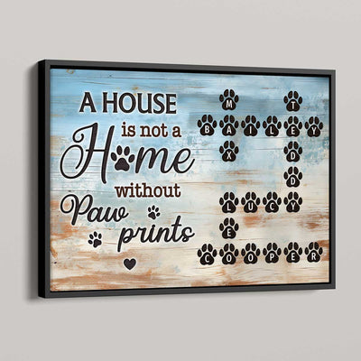 Paw Prints Crossword Puzzle Art Pet Love Home Decor Personalized Poster