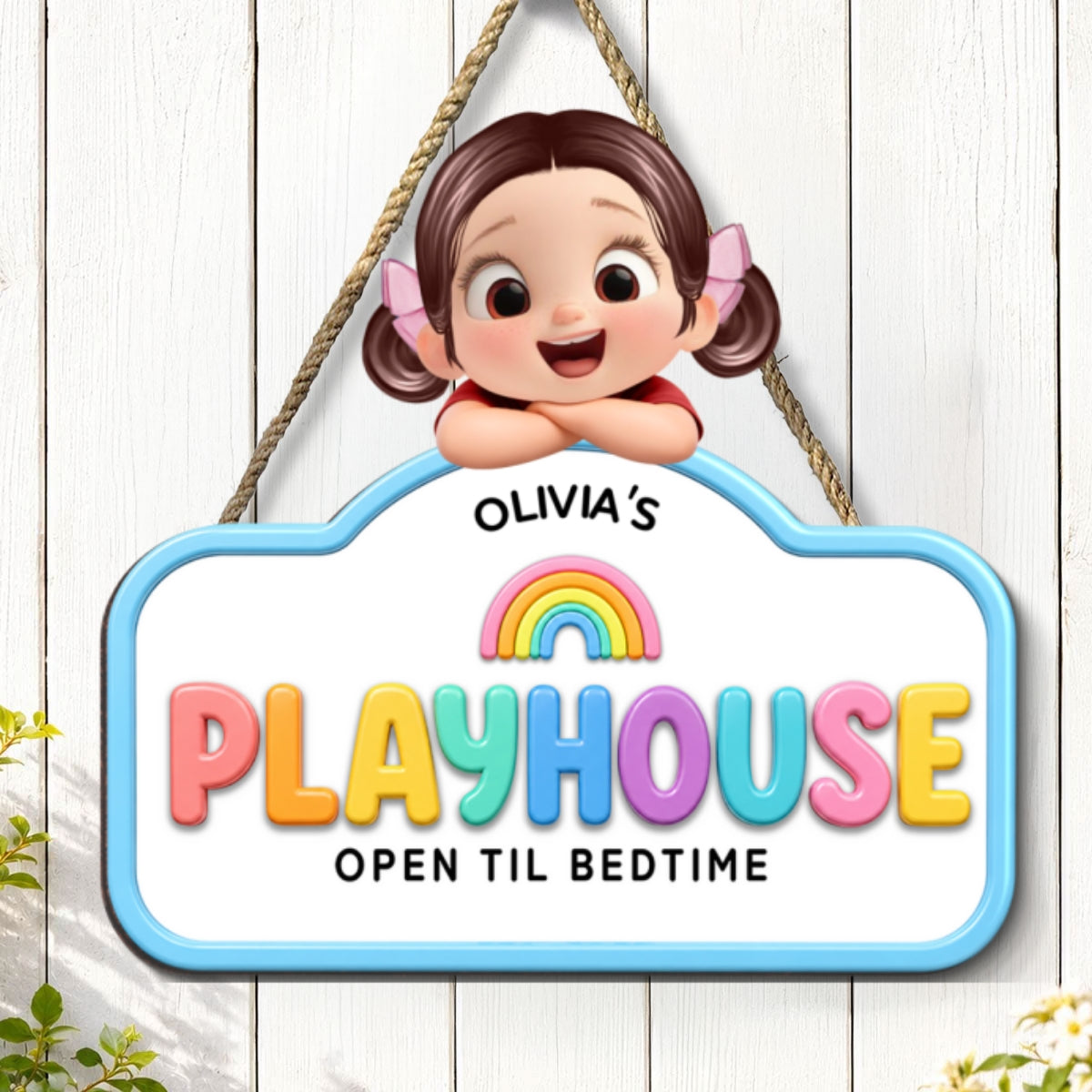 Custom Children's Outdoor Playhouse Sign - Personalized Wood Sign - Outdoor Play Summer Decor