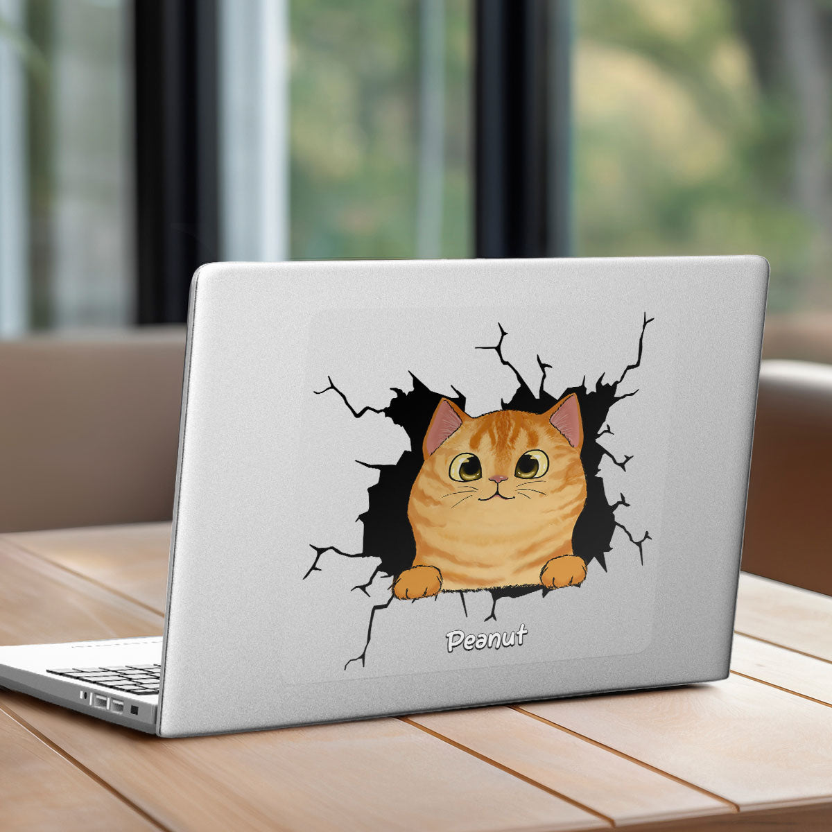 Peeking Cats Personalized Decal, Gift For Cat Lovers