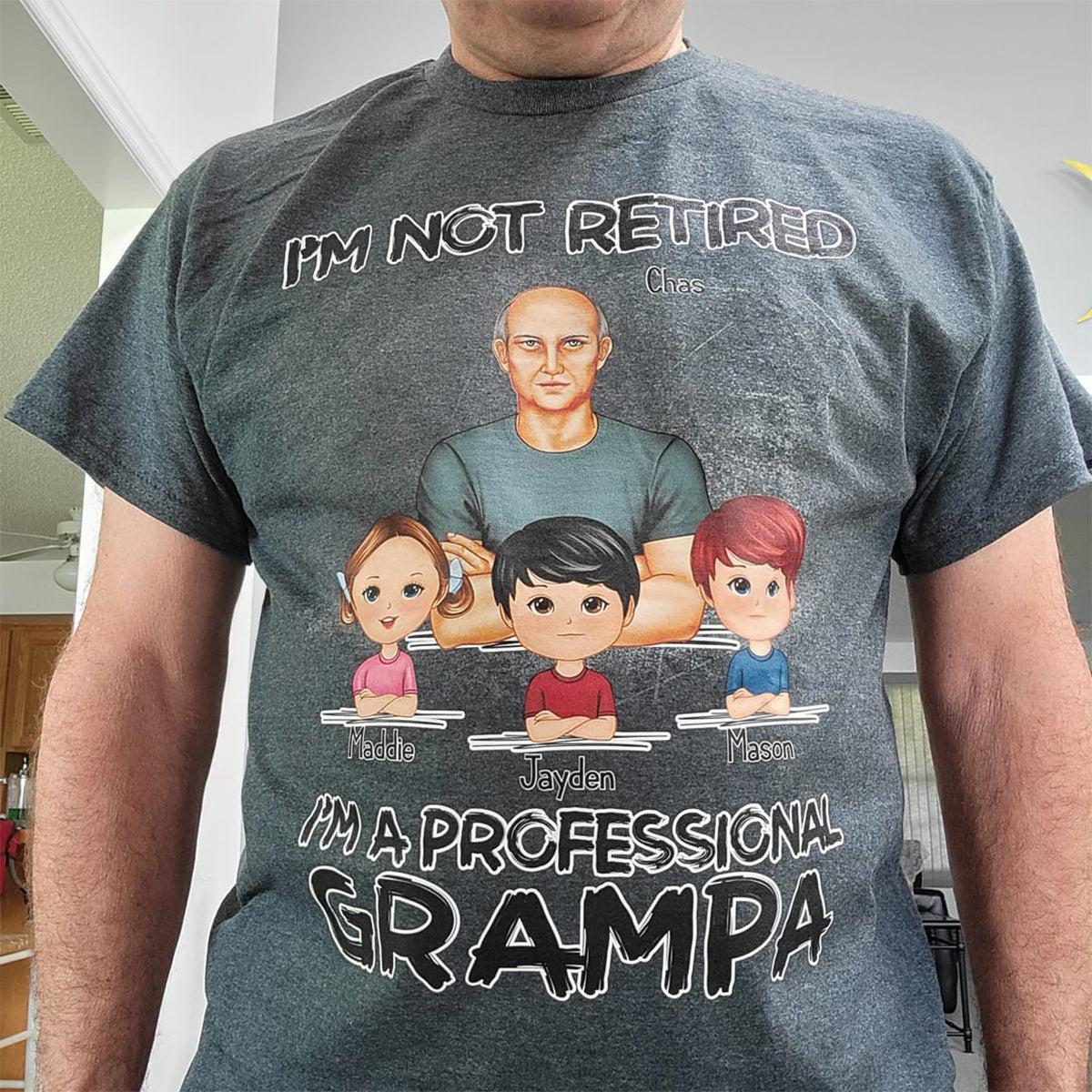 I'm Not Retired I'm A Professional Grandpa - Personalized Shirt - Retirement Gift For Grandpa