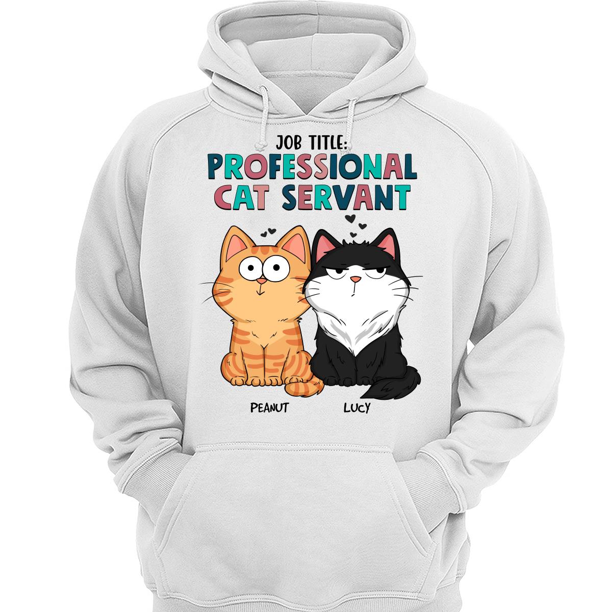 Job Title Professional Cat Servant Funny Cat Expression Personalized Shirt