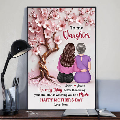 3D Effect Blossom Tree To My Daughter Personalized Poster, Mother's Day gift for Daughters