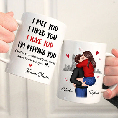 I Love You Forever Yours Funny Gift For Couple  Gift Personalized Mug