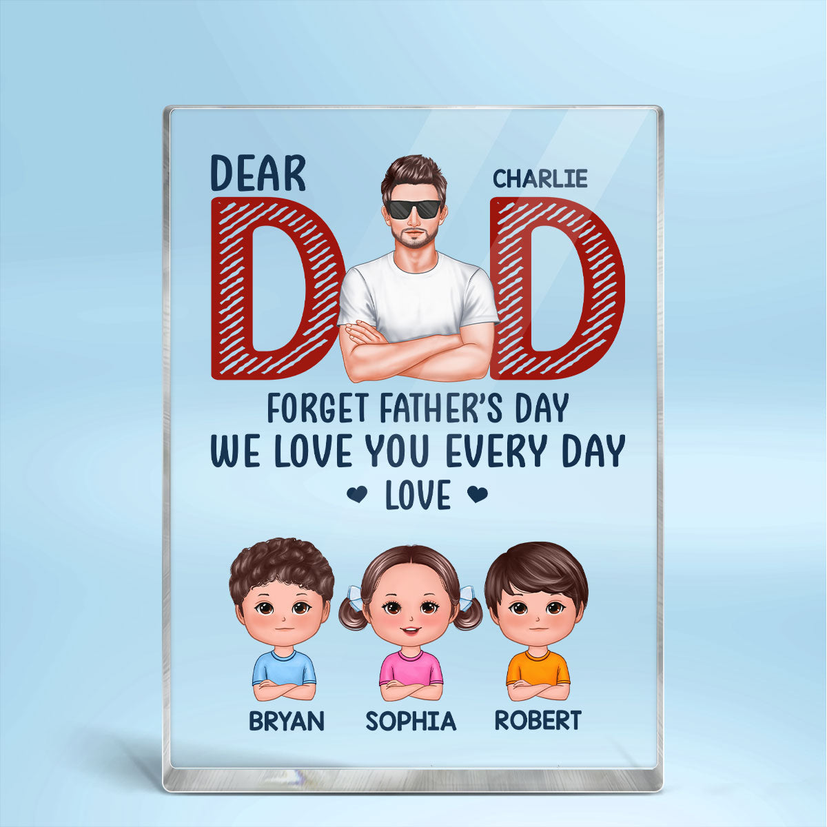 Dad Forget Father‘s day Personalized Rectangle Acrylic Block Plaque