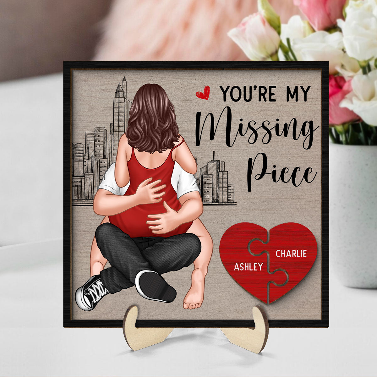Couple You Are My Favorite Thing To Do Personalized 2-Layer Wooden Plaque