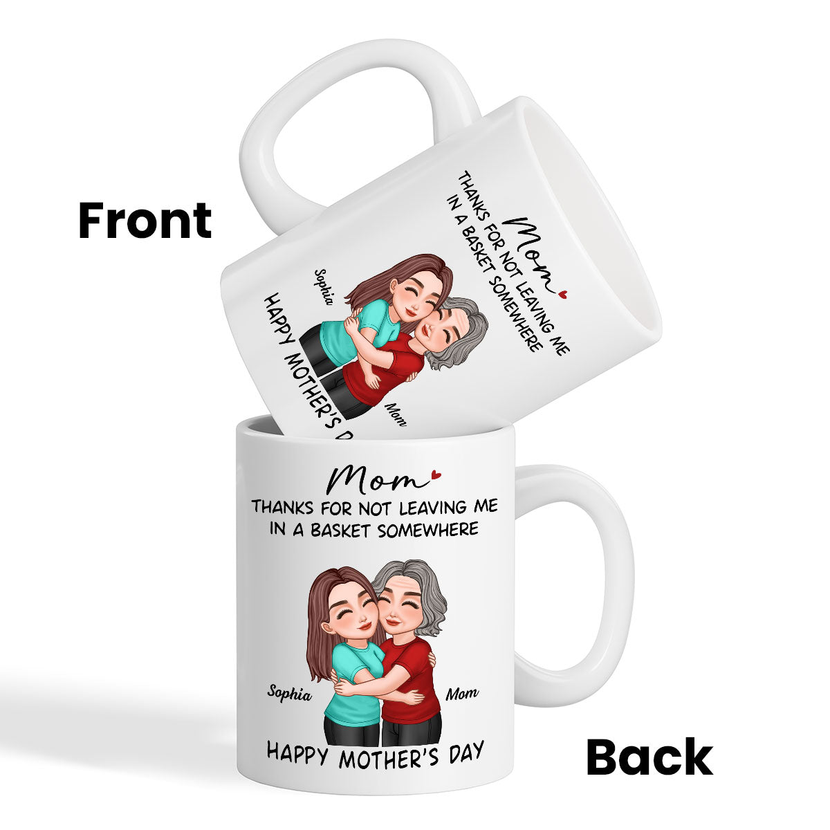 Thanks For Not Leaving Me In Basket Somewhere Happy Mother's Day Personalized Mug