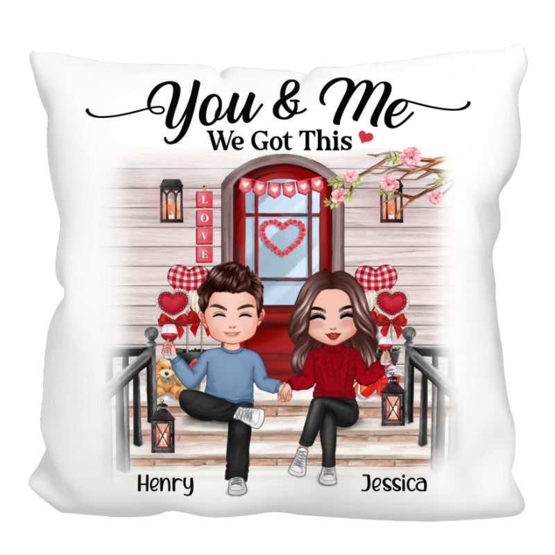 Couple We Got This  Front Porch Personalized Pillow (Insert Included)