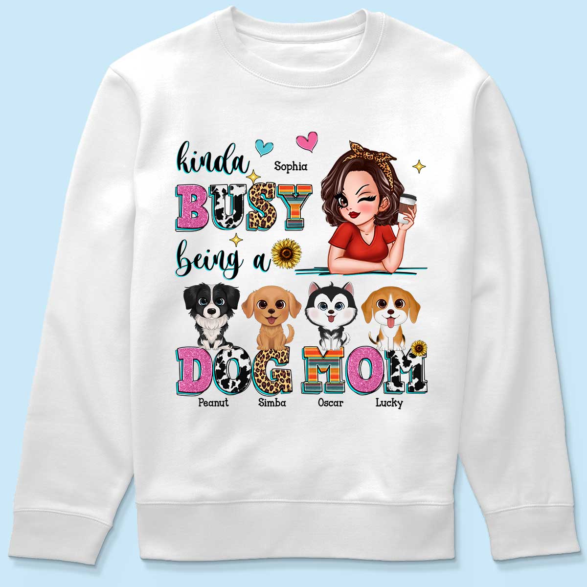 Kinda Busy Being A Dog Mom Personalized Shirt