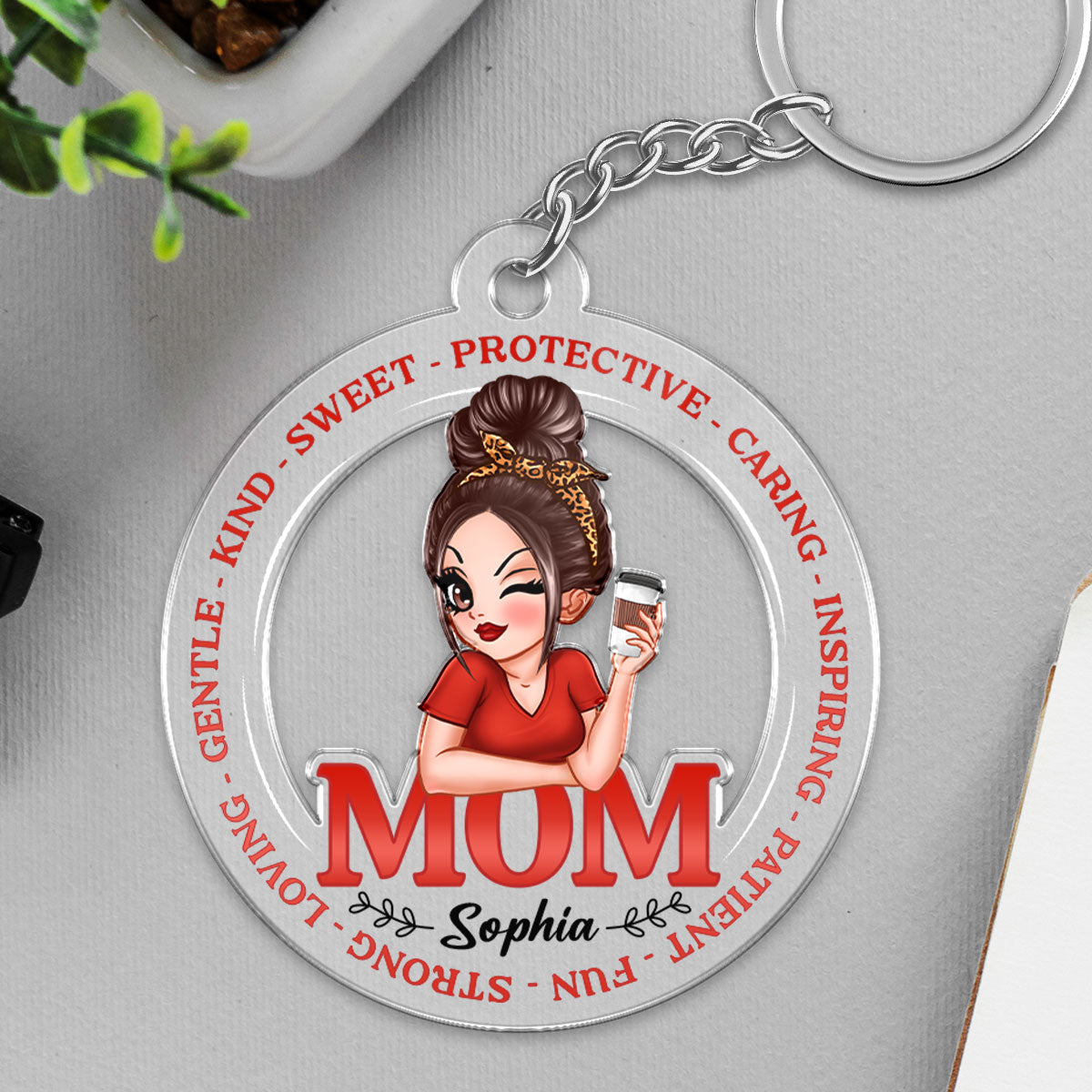Mom Loving Personalized Acrylic Keychain