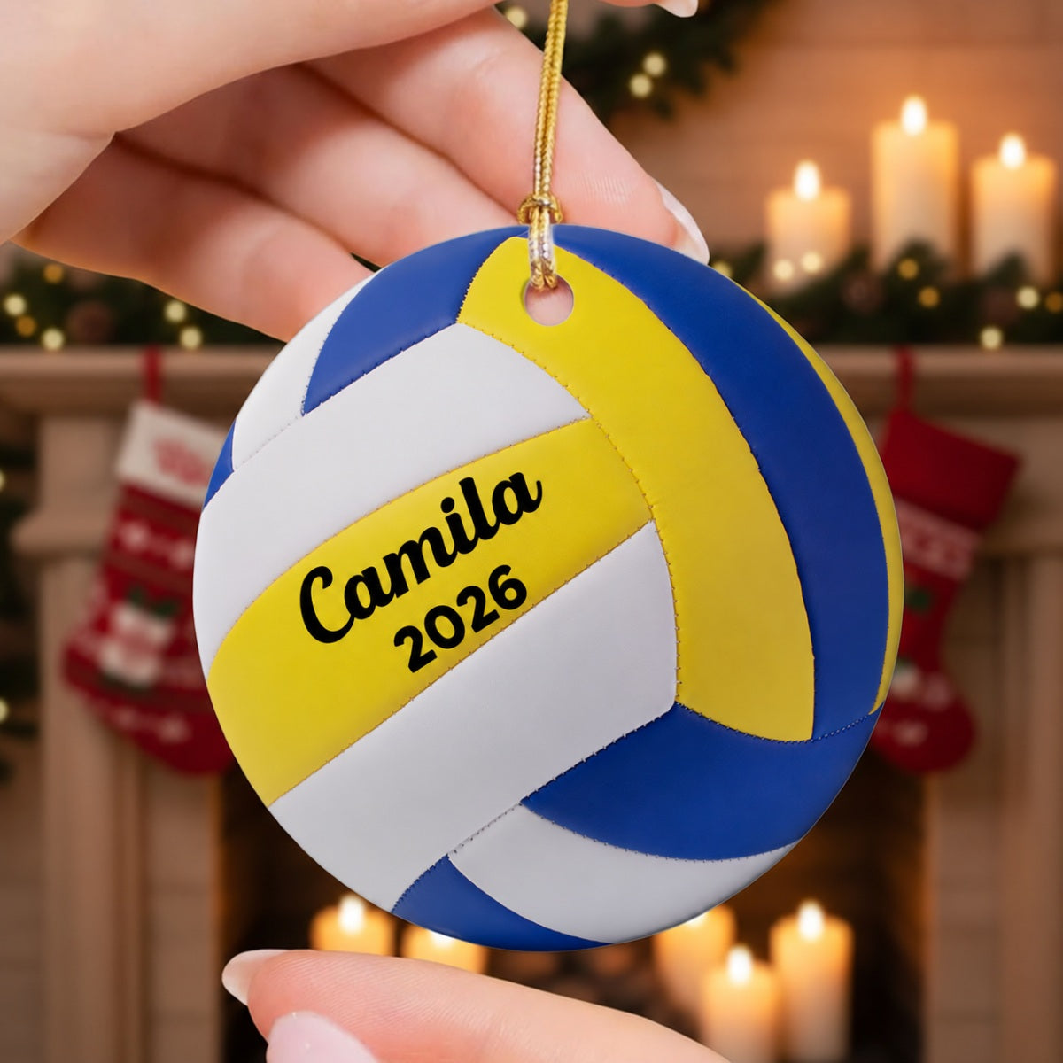 3D Effect Sport Player Custom Name & Number Soccer Baseball Football Basketball - Personalized Ceramic Ornament - Christmas Gift For Teenage, Kid