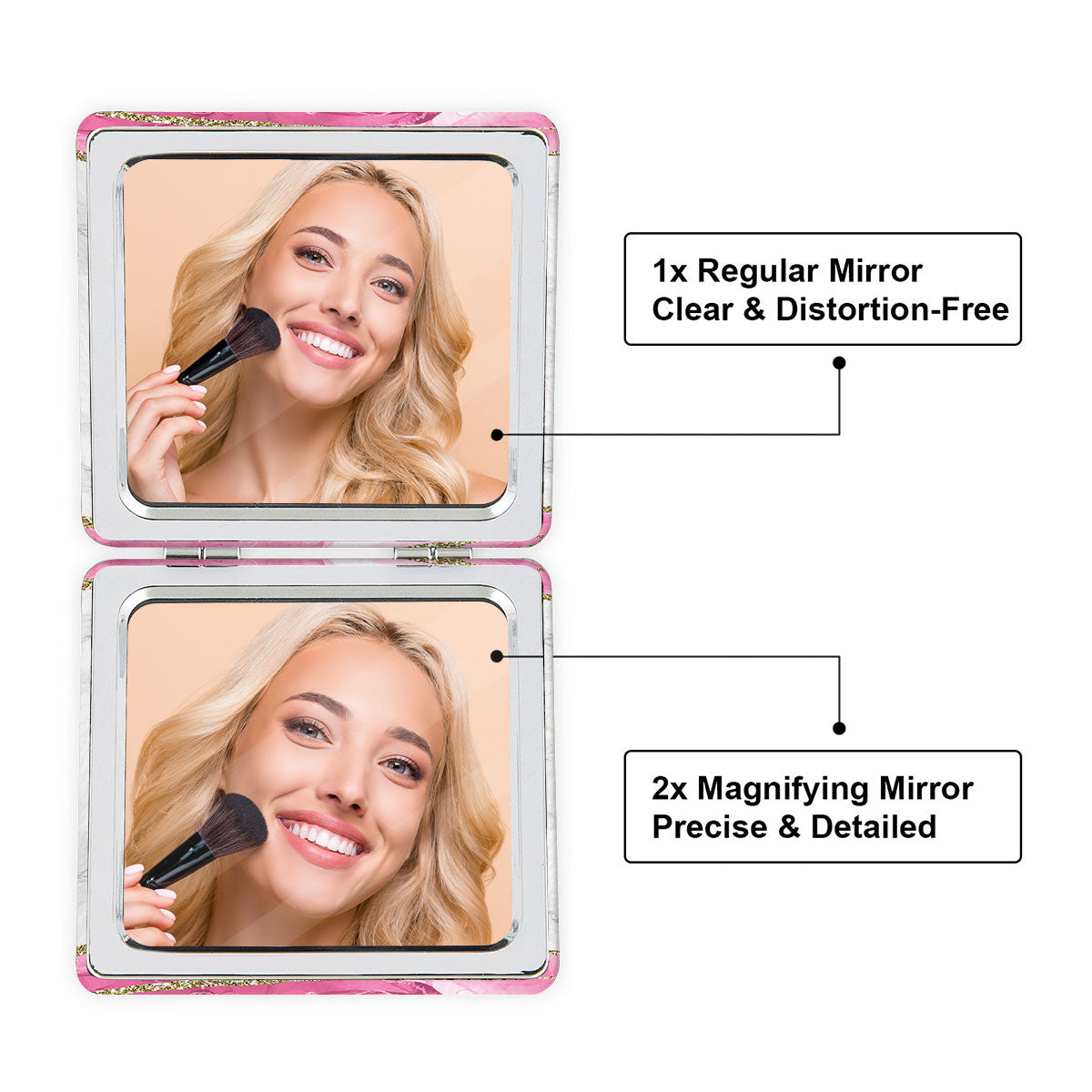 Best Grandma Mom Ever Personalized Square Compact Mirror