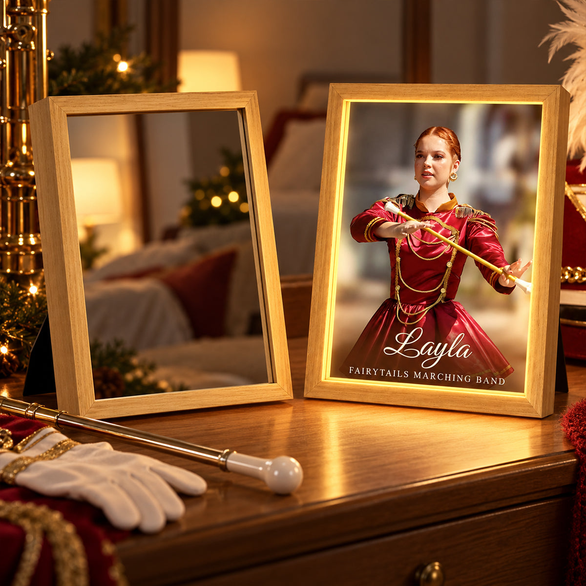 Custom Marching Band Photo - Personalized Mirror Light Box - Christmas Gift for Daughter, Son, Grandkids