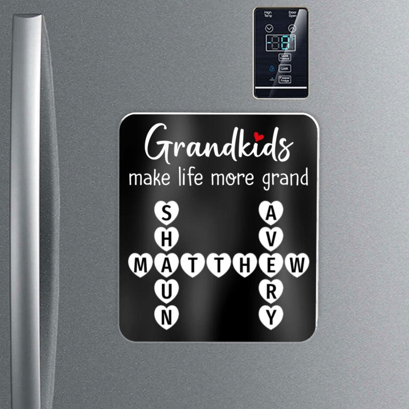 The Greatest Gift You Ever Know Crossword Puzzle Art Gift For Grandma Personalized Acrylic Fridge Magnet