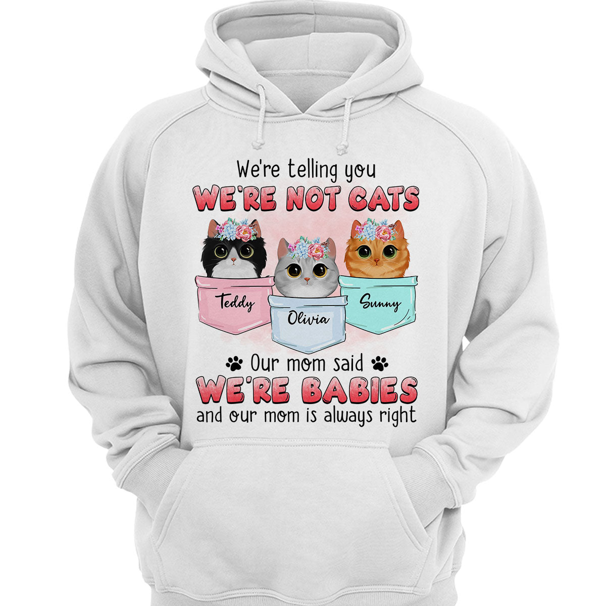 Watercolor Cute Cats Baby Mom Said Gift For Cat Lovers Personalized Shirt