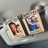 Best Dad Ever, Personalized Picture Frame, Custom Photo Car Visor Clip