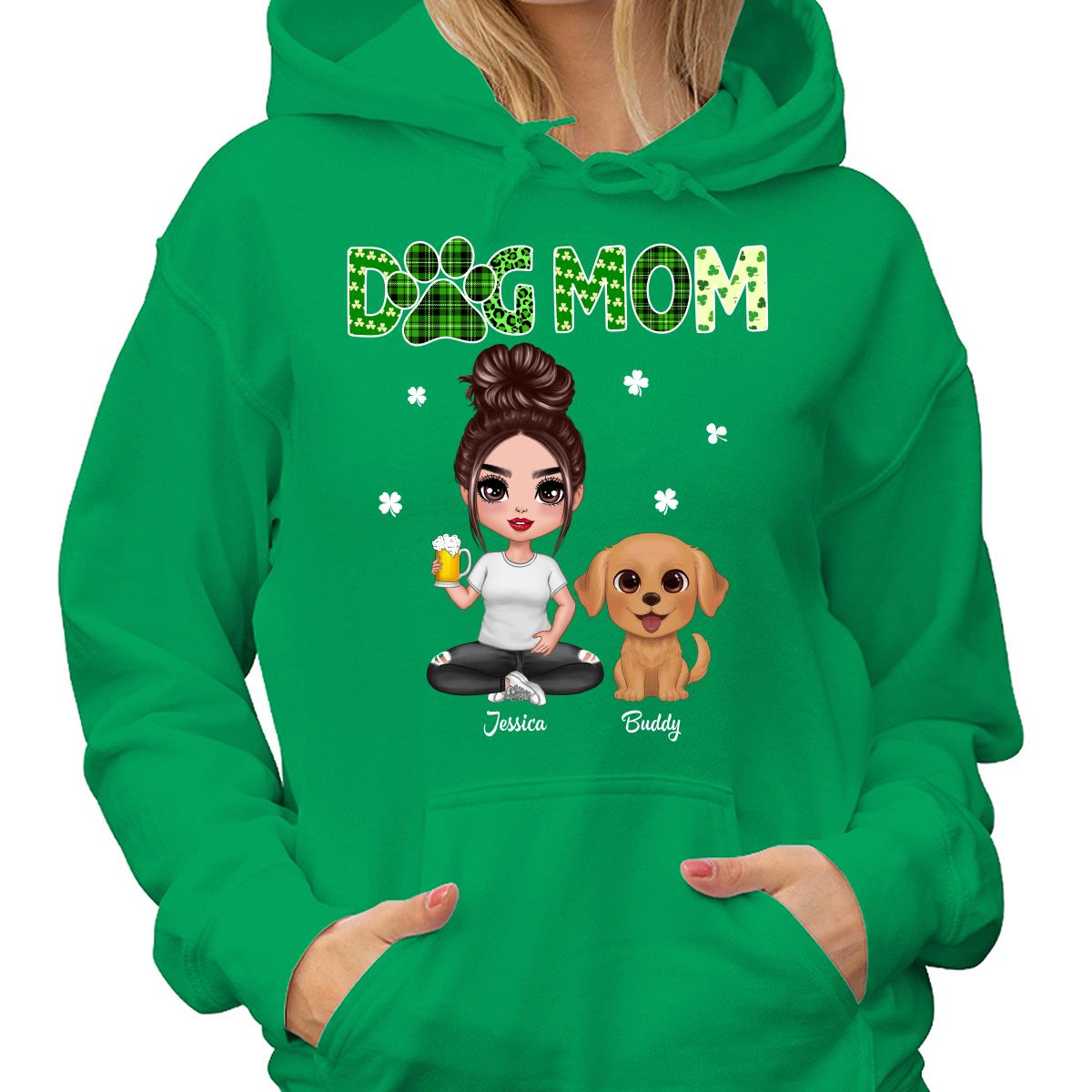 Dog Mom St. Patrick‘s Day Personalized Shirt