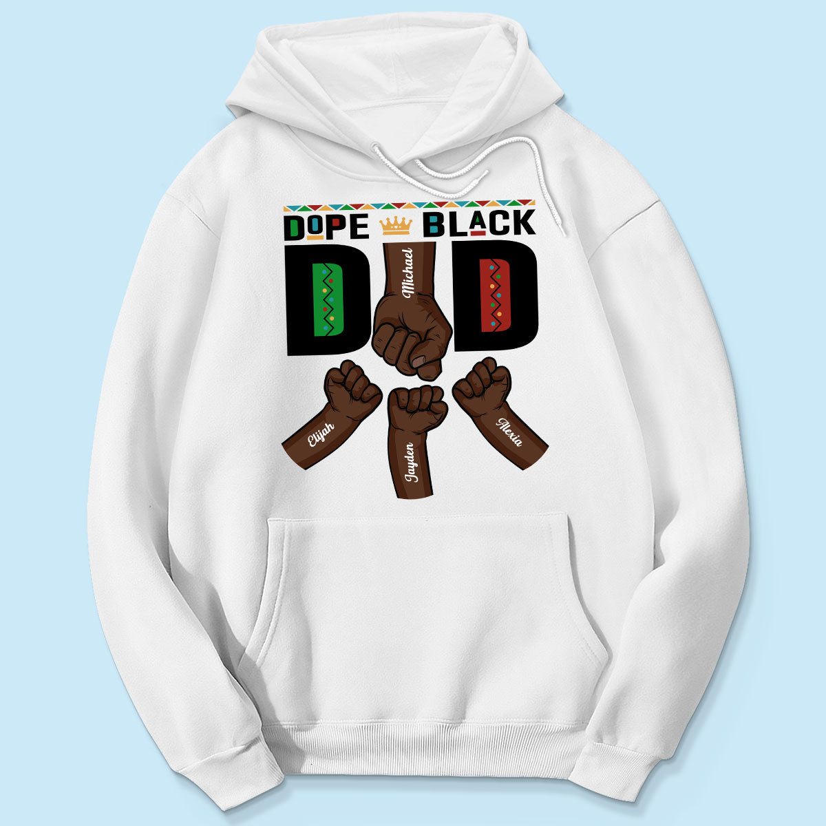 Dope Black Dad Fist Bump Father‘s Day Gift Personalized Shirt