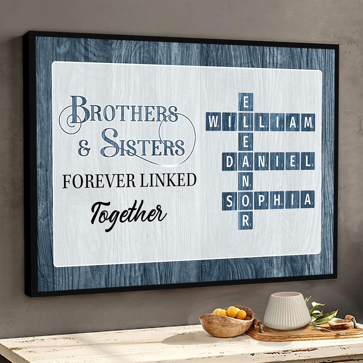 The Greatest Gift Our Parents Gave Us Was Each Other Crossword Puzzle Art, Personalized Poster