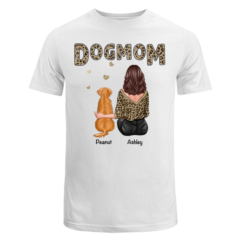 Leopard Shirt Dog Mom Back View Personalized Shirt
